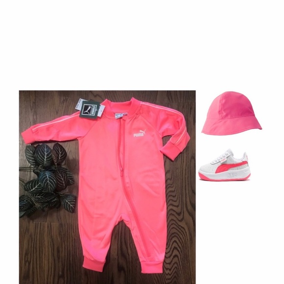 PUMA Girls Baby Fleece Coverall 3-6M